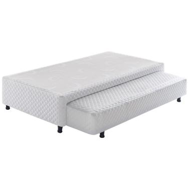 Imagem de Sommier Auxiliar Mola Bordado 79X198X36Cm Casatema Branco