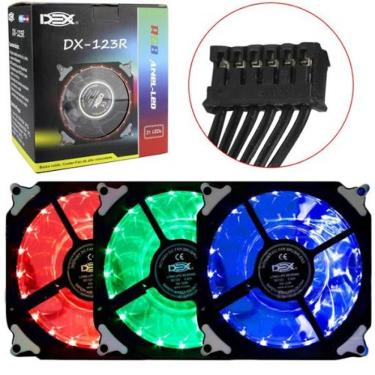 Imagem de Cooler Fan Rgb Dx-123r Kit Com 3 Peças