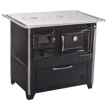 Imagem de Fogão A Lenha Hidro Prime Box N2 Preto Chapa De Alumínio Lado Direito Prime Aluminio Ld