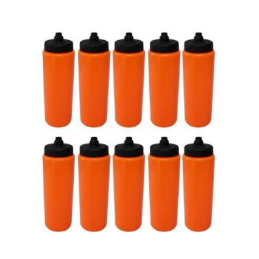 Imagem de Kit 10 Squeeze Tipo Gatorade 800ml Verde/laranja - Spec, Laranja com p