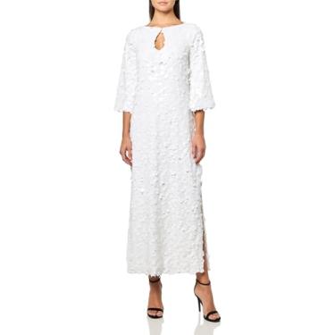 Imagem de Trina Turk Vestido longo feminino de lantejoulas, Branco, GG