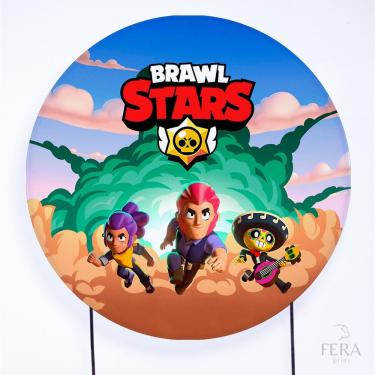 Imagem de Painel Decorativo para Festa 1,80x1,80 metros Vesti Fácil com Elástico Brawl Stars - Fera Print