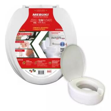 Imagem de Assento Sanitário Aberto Oval Elevado 13,5cm Compativel Com Vaso Áries Max Eternit 1.6gpf 6.0lpf