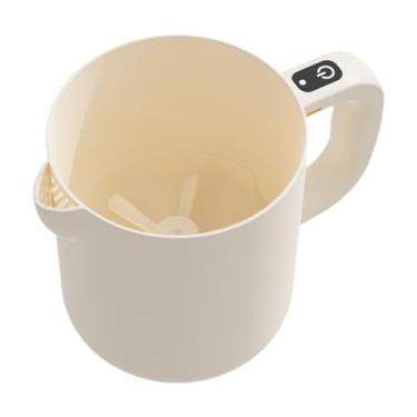 Imagem de Ioensy Batedor de ovos elétrico, lavador de arroz, batedeira manual, utensílios de cozinha, batedeira de cozinha, copo de mistura para lavar, misturar e, Bege