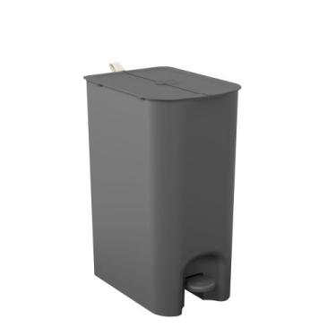 Imagem de Lixeira Borboleta com Pedal Coza 20L Cinza Chumbo