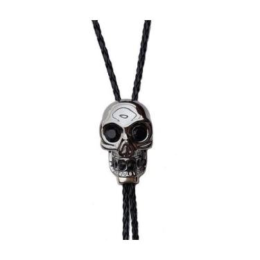 Imagem de Gravata bolo tie skull black - couple design