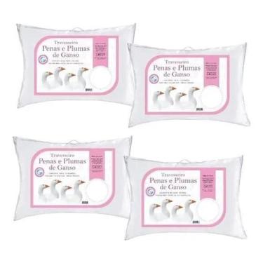 Imagem de Kit Família Travesseiros 95% Penas e 5% Plumas de Ganso 50x70 cm - Dau