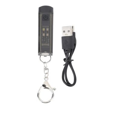Imagem de Lanterna de chaveiro portátil mini modos de iluminação dupla de base magnética recarregável para acampamento para camping de pesca plástico 2 modo de iluminação luz de emergência
