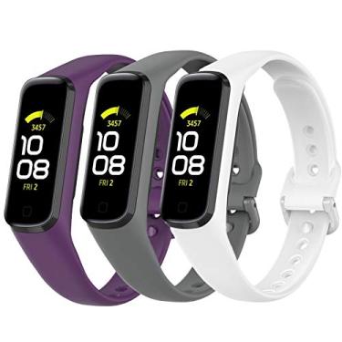 Imagem de LeongLzt Pulseiras de substituição para Galaxy Fit 2 Samsung Galaxy Fit 2, pulseiras de silicone macio Galaxy Fit2 para Samsung Galaxy Fit2 SM-R220, pulseiras inteligentes para mulheres e homens
