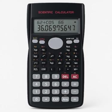 Imagem de Calculadora Científica Profissional 240 Funções - KAPBOM - Display Duplo 10+2, Ideal p/Engenharia, Faculdade e Escritório, com Capa Protetora e Desligamento Automático, Preta - PREMIUM