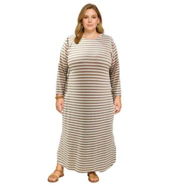 Imagem de Vestido Longo Estampado Feminino Inverno Manga Longa 2757 - Show store