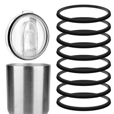 Imagem de Linkidea Pacote com 8 juntas de reposição para garrafa de água compatível com o copo YETI de 850 g, copo de 737 g, vedação de borracha à prova de vazamento de silicone com pinça para Magslider/tampa