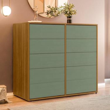 Imagem de Cômoda para Quarto 10 Gavetas Melinda - DRD Móveis