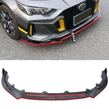 Imagem de Capa de para-choque dianteiro compatível com kit de carroceria Empow 2021-2024 difusor de para-choque dianteiro acessórios para carro (aparência de fibra de carbono)