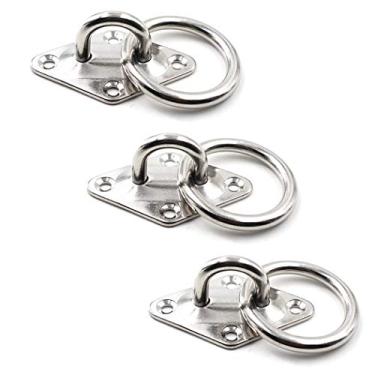 Imagem de Suporte de parede de teto, gancho, âncora resistente, placa de diamante para os olhos, 304, aço inoxidável, ótimo para redes de yoga/barco/barco, barco, barco, barco, ferragens, tiras de treinamento de suspensão.