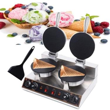 Imagem de CNAOHGHN MáQuina De Casquinha Crocante,MáQuina EléTrica De Sorvete, MáQuina EléTrica De Waffle,Massa Antiaderente/FáCil De Limpar (50 A 250 °C/0 A 5 Minutos) Para Lojas De Sobremesas E Restaurantes