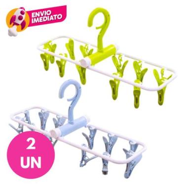 Imagem de Varal Dobrável Com 12 Prendedores Roupas Intimas Calcinha Cueca Meia L