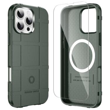 Imagem de LABILUS Capa protetora tática de TPU espesso à prova de quedas de 2,4 m Rugged Shield para MagSafe compatível com iPhone 16 Pro Max (6,9 polegadas) - Floresta Boreal