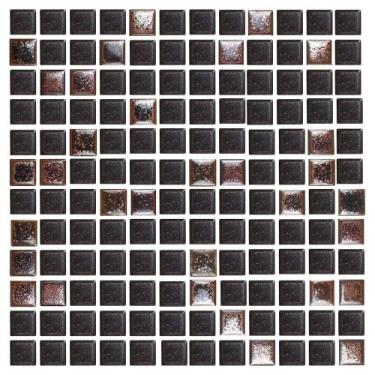 Imagem de Pastilha de Vidro Nefertiti Cobre 2X2 Placa 30X30cm - 1012020005 - POR