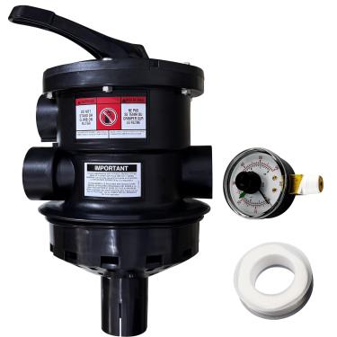 Imagem de JAVENYIMAN Substituição de válvula multiporta de montagem superior SP0714T para filtro de areia Hayward Above-Ground Pro e VL Series 1,5 polegadas FIP encanamento 7 posições válvula de controle estilo