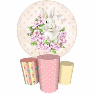 Imagem de Trio Capas Cilindro + Painel Redondo 1,50m Páscoa (K1PSC022)