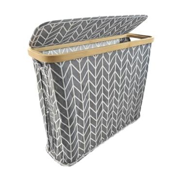 Imagem de DimyFew Cesto Dobrável para Papel Higiênico com Tampa, Recipiente para Lenços de Papel Prático para Uso No Banheiro, Style C, Tamanho real