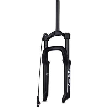 Imagem de Fourche À Suspension Pour Vélo 20'' 4.0 Pneu Fat Air Fork Travel 100mm Bloqueio Remoto 1-1/8" Garfos Dianteiros Retos Qr 9mm, Fit Snow Beach Xc E-bikes