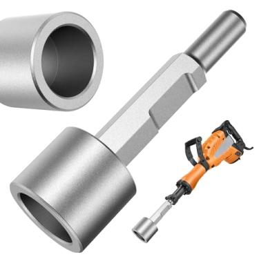 Imagem de Chave de haste de aterramento, haste 65A T-Post Driver - Adaptador SDS-Hex para haste hexagonal de 1-3/40.6 cm (50 mm), brocas de martelo com brocas de martelo e martelos de demolição para conduzir