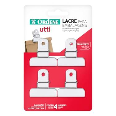 Imagem de Ordene - Lacre Plástico para Embalagens Com 4 Peças Brancas, Linha Utti