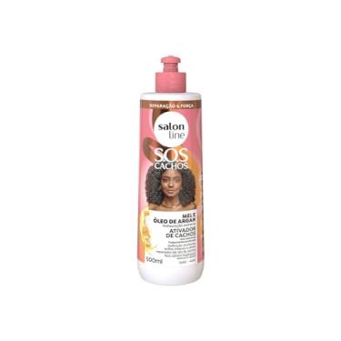 Imagem de Salon Line, Ativador de Cachos, SOS Cachos, Mel e Óleo de Argan, Não Vegano - Para Cabelos Cacheados e Crespos, 500ml