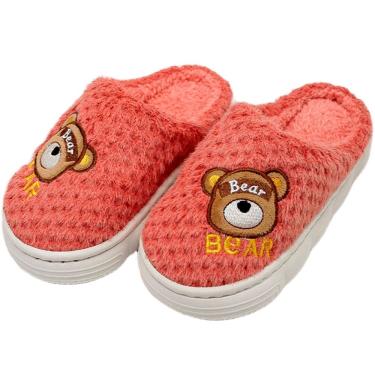 Imagem de Pantufas Infantil Sapatos Chinelos De Inverno Ursinho Urso