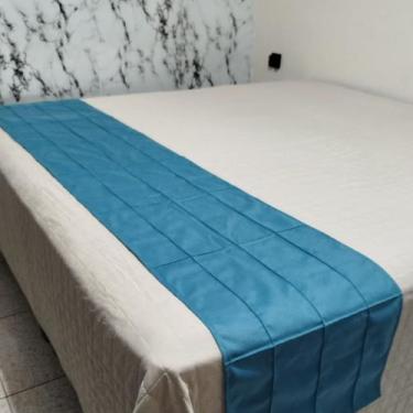 Imagem de Peseira Drapeada Para Cama QUEEN 2.60M x 0,45 CM - Enxovais Anna Maria