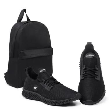 Imagem de Tênis Masculino Ascension Preto + Mochila Básica – Leve, Confortável e Ideal para Caminhada, Academia e Uso Diário (Preto, BR, Adulto, Numérico, 36)