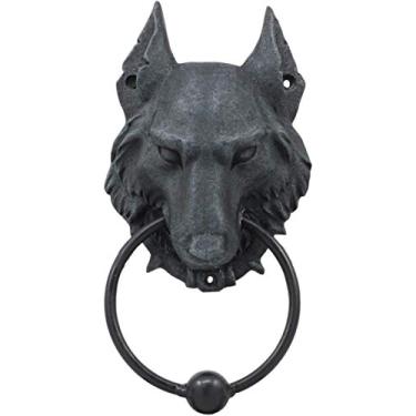 Imagem de Batedor de porta de resina de lobo malvado de 21,59 cm