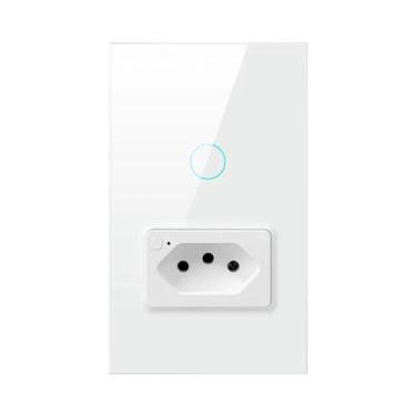 Imagem de Tomada Inteligente Wi-Fi com Interruptor - Padrão Brasileiro, 1/2 Botõ