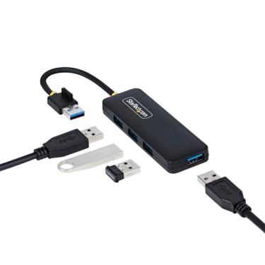 Imagem de StarTech.com Hub USB-A de 4 portas, transferência de dados USB 3.0 (5Gbps), alimentado por ônibus, mini hub de viagem, divisor USB multiportas portátil, Windows PC, MacBook, iMac, Chromebook, Surface