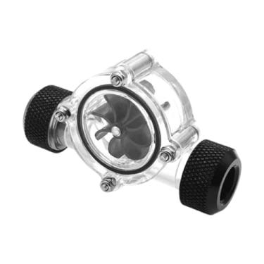 Imagem de FVDPWYE Medidor de Vazão de Resfriamento de água Acessórios para Computador PC 8 Impulsores Resfriador Transparente Chiller G1/4" de Resf