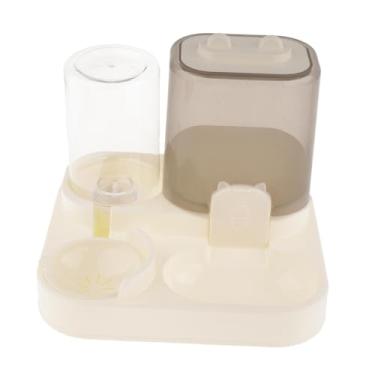Imagem de WeiLaiKeQi Alimentador automático para animais de estimação, tigela de comida para gatos, tigela multifuncional para beber comida de cachorro, recipiente para, Claro