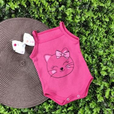 Imagem de Body Alcinha Bebe Menina Roupa Verão Estampado 100% Suedine - Sassá Ba