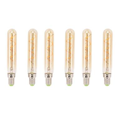 Imagem de 2 PCs E14 Lâmpada LED LUZ 3W Bulbo tubular dourado para lâmpadas de lâmpadas de tubo de parede de parede pendente