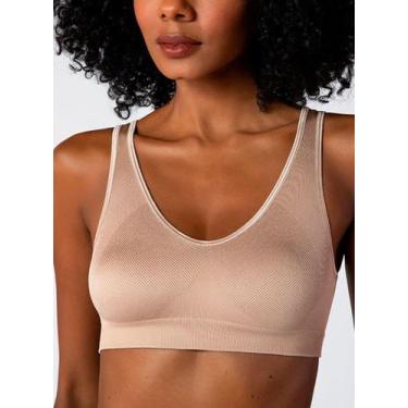 Imagem de Sutiã Loba Lupo 41380-001 Feminino Sem Costura Canelado Microfibra T. 