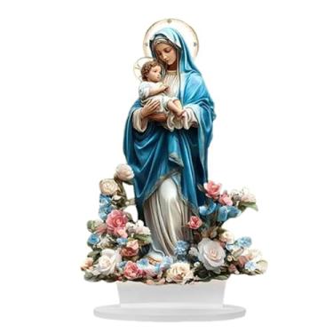 Imagem de Nishiyuenyi Enfeite de Painel Acrílico Plano 2D com Suporte, Decoração Criativa de Natal Faça Você Mesmo, Decoração de Mesa para Lareira, Style D, Tamanho real