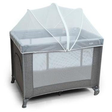 Imagem de Berço e Cercadinho Portátil Com Bolsa para Transporte Grafite Yuupi