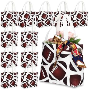 Imagem de SilTriangle Bolsa de futebol de 12 peças, bolsa de futebol infantil, bolsa de praia dupla face com alças para lembrancinha de festa esportiva, viagem, compras, aniversário, eventos da comunidade