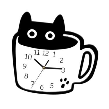 Imagem de IEUDNS Relógio de parede para decoração de casa, moderno, desenho animado, presente de inauguração, relógio pendurado, silencioso, para sala de jantar, sala