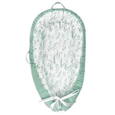 Imagem de Capa de espreguiçadeira de bebê DILIMI Cotton Reversível Green Leaf