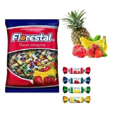 Imagem de Kit 5 Pacotes Bala Mastigável Frutas Sortidas 500g - Florestal (5)