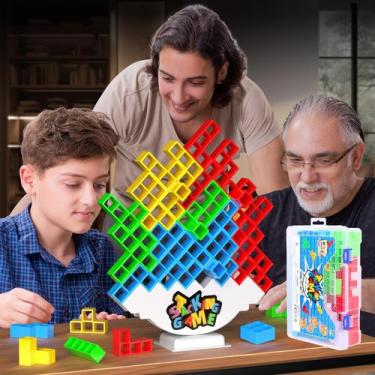 Imagem de Jogo Stack Attack BBNote 48PCS Tetra Board Tower para 2 jogadores