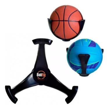 Imagem de Suporte De Bola Em Abs Preto Ballfix Futebol Basquete Vôlei - NoBrand