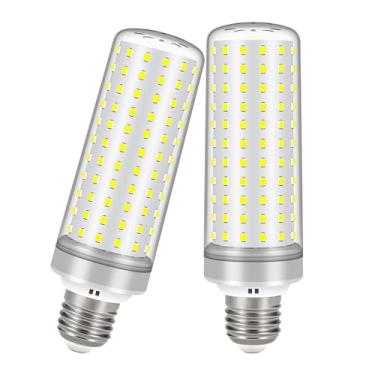 Imagem de Lâmpadas LED E26, lâmpadas LED 40W equivalentes a 400W, 6000K luz do dia branca, não regulável, AC 110-220V, lâmpadas E26 (pacote com 2)